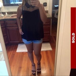 Sexy loose black blouse.